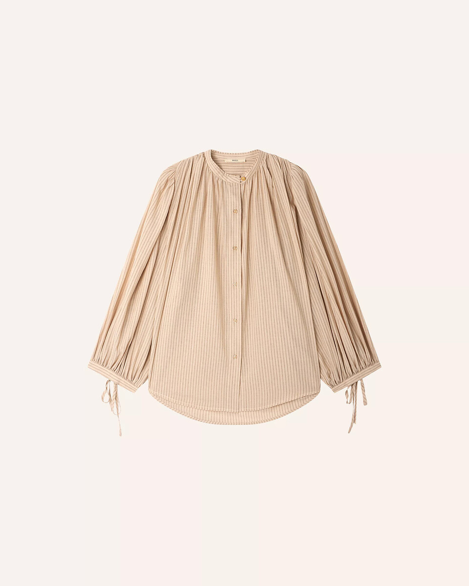 Blusa listrada SESSUN com decote redondo e mangas bufantes, DALI
