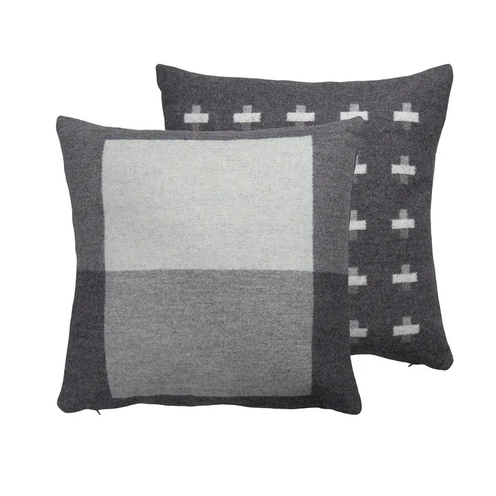 Røros Tweed - Syndin Kissen, 50 x 50 cm, grau meliert \