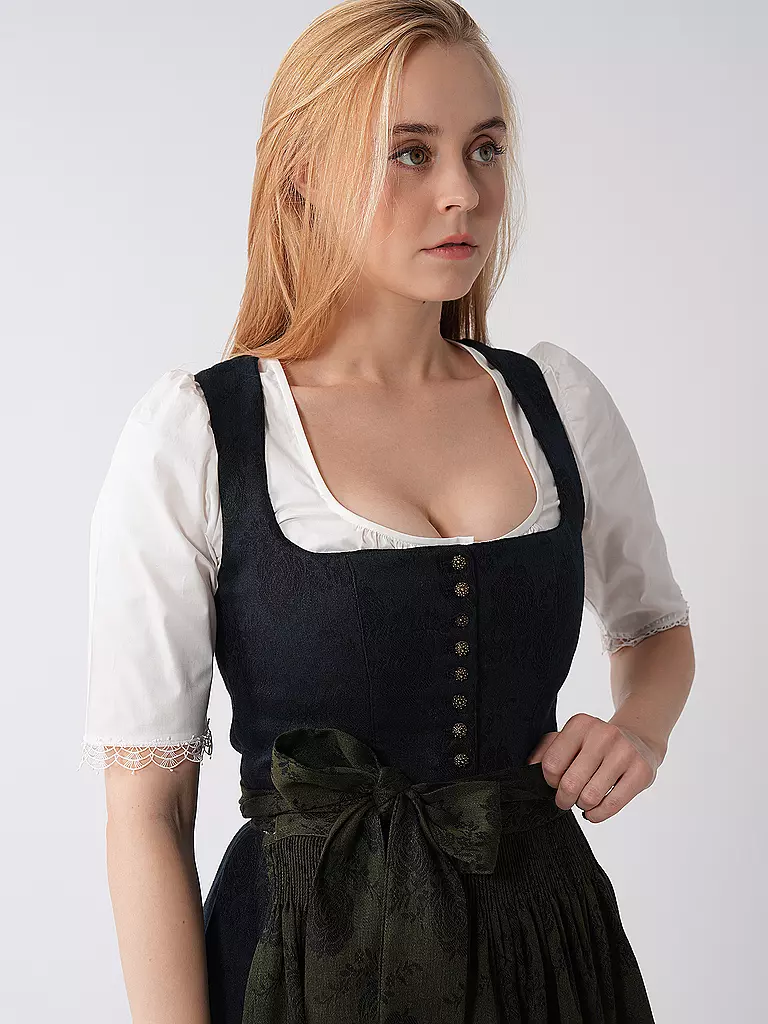 GOTTSEIDANK Dirndl MONIKA 80cm dunkelblau
