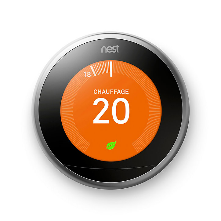 Thermostat connecté Nest 3ème génération acier