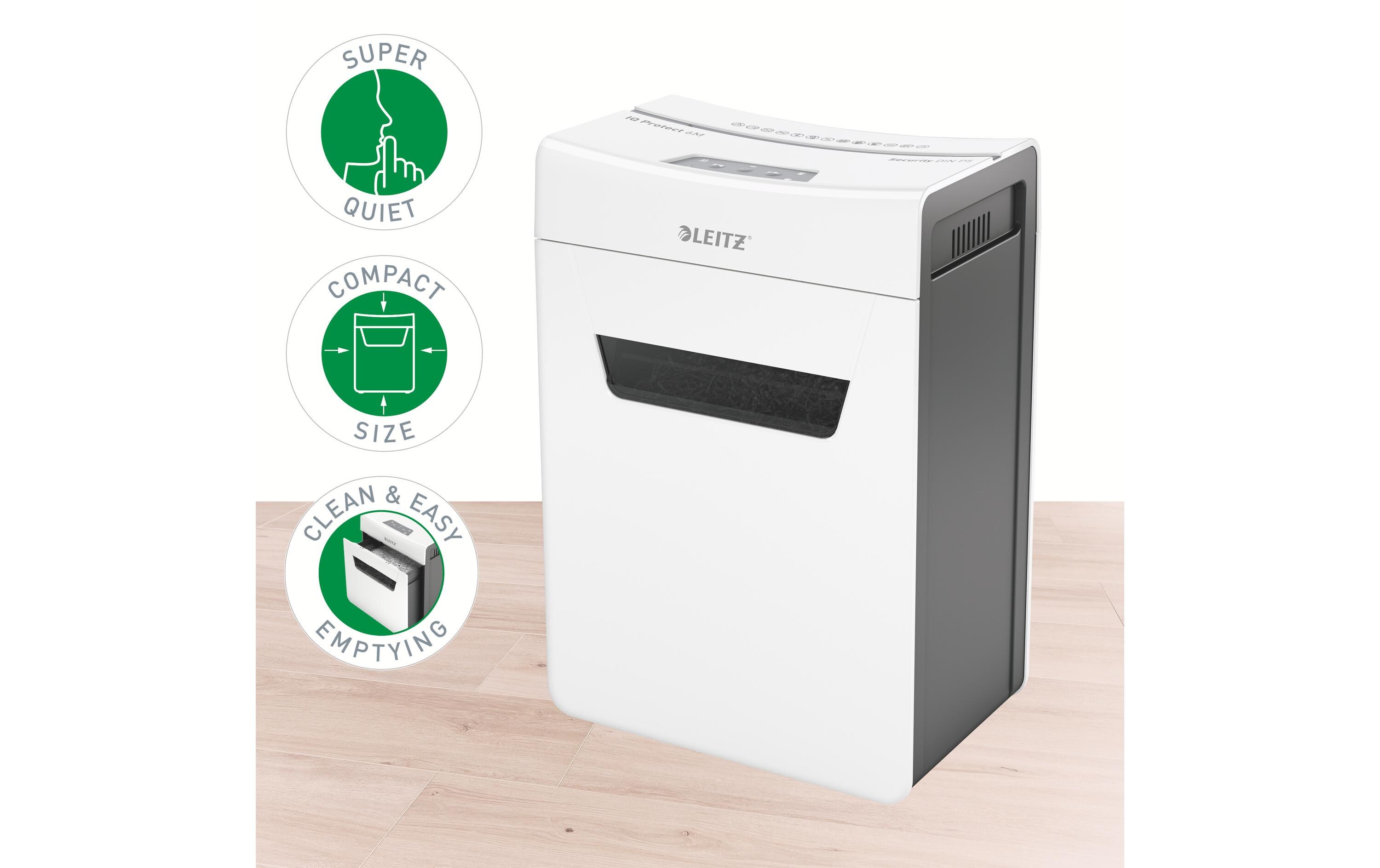 Aktenvernichter IQ Protect Premium 6M , P-5, 6 Blatt<br>Manueller Dokumentenvernichter mit Mikroschnitt für die sichere Vernichtung streng vertraulicher Unterlagen