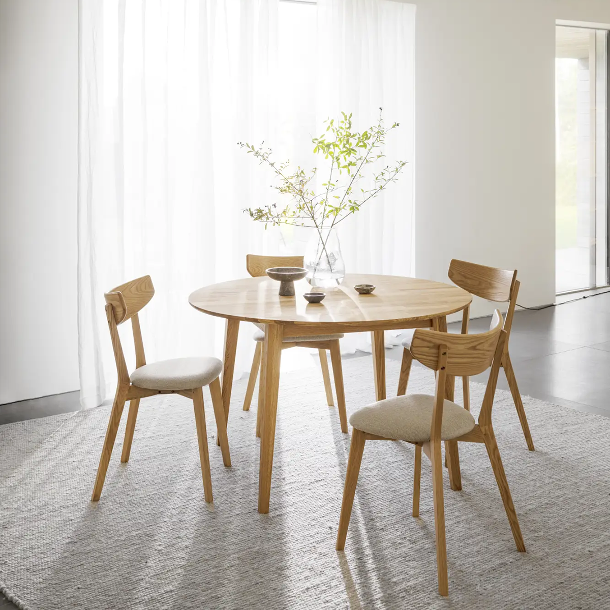 Eetkamerstoel eikenhouten Ami Naturel eiken - grijs