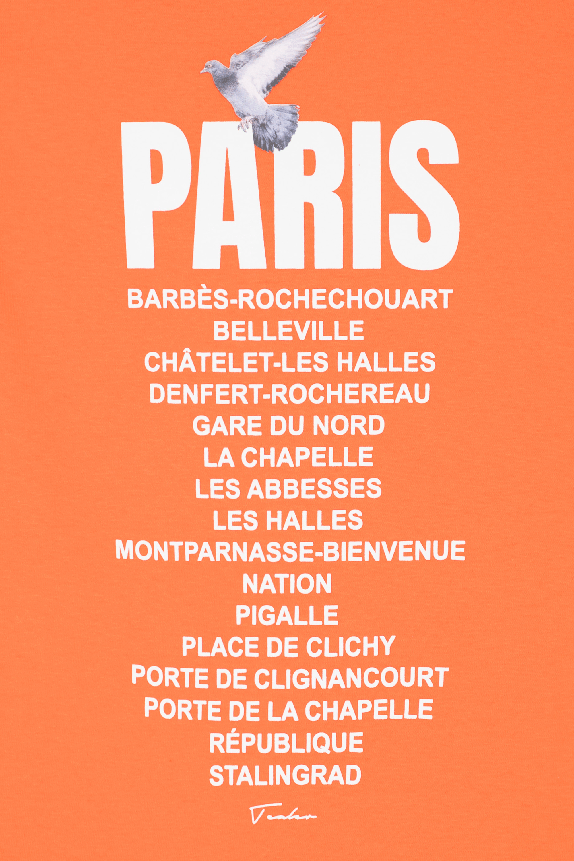 TEALER T-shirt  TS PARIS CITY DISTRICT ORANGE Orange
