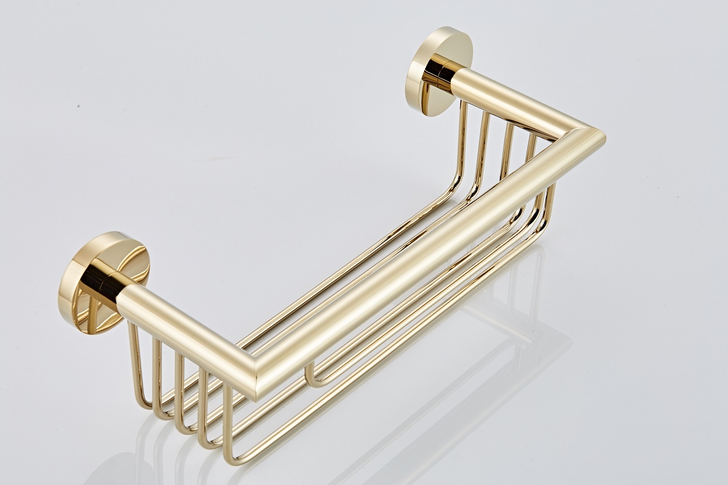 Saniclear Dorado shampoo houder / doucherek 30cm goud