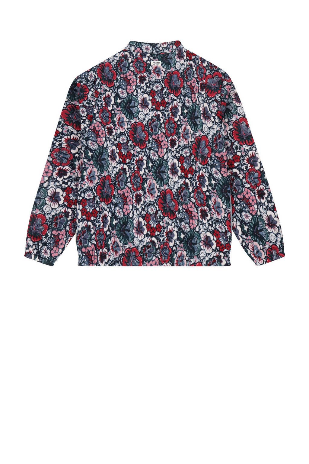 Tumble 'n Dry gebloemd sweatvest Vallorcine blauw