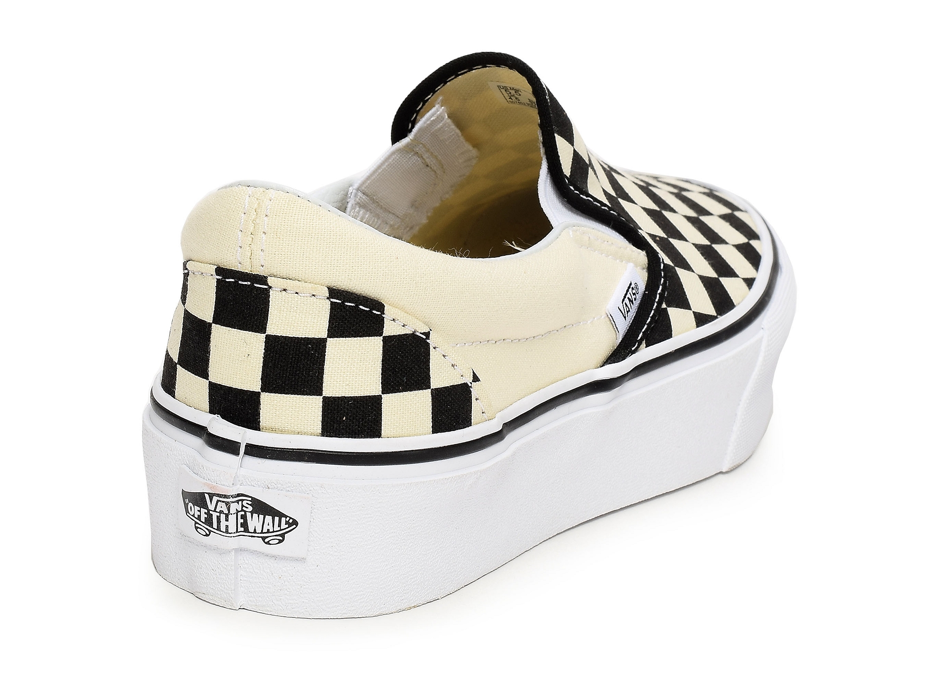Ua classic slipon platforme noir blanc