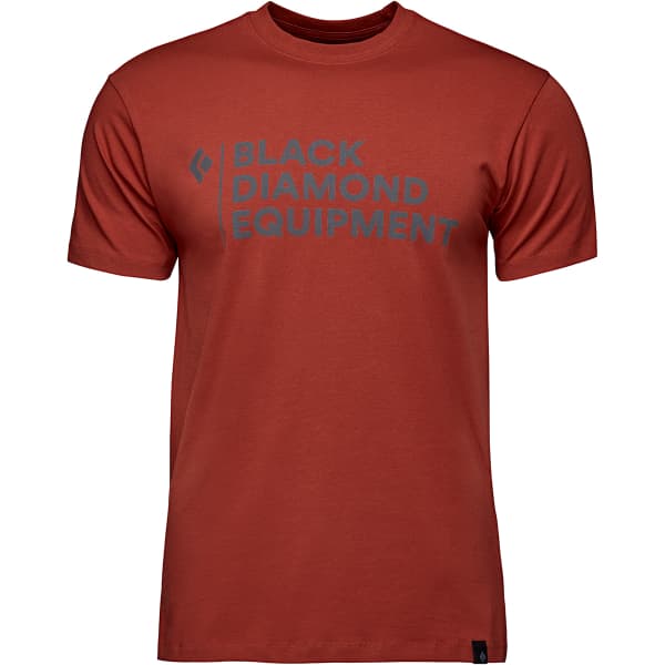 T-shirt escalade BLACK DIAMOND M STACKED LOGO TEE RED ROCK