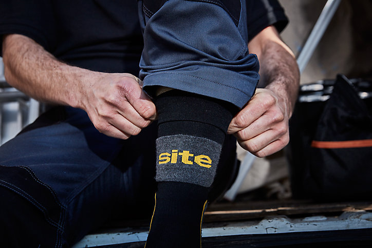 Paire de chaussettes de travail Site noires taille 41-45, 3 pièces