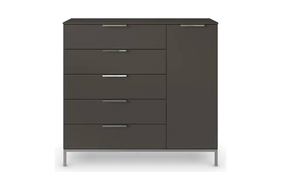 Sideboard Graphit Front: Dekor, Oberboden: Dekor verchromt