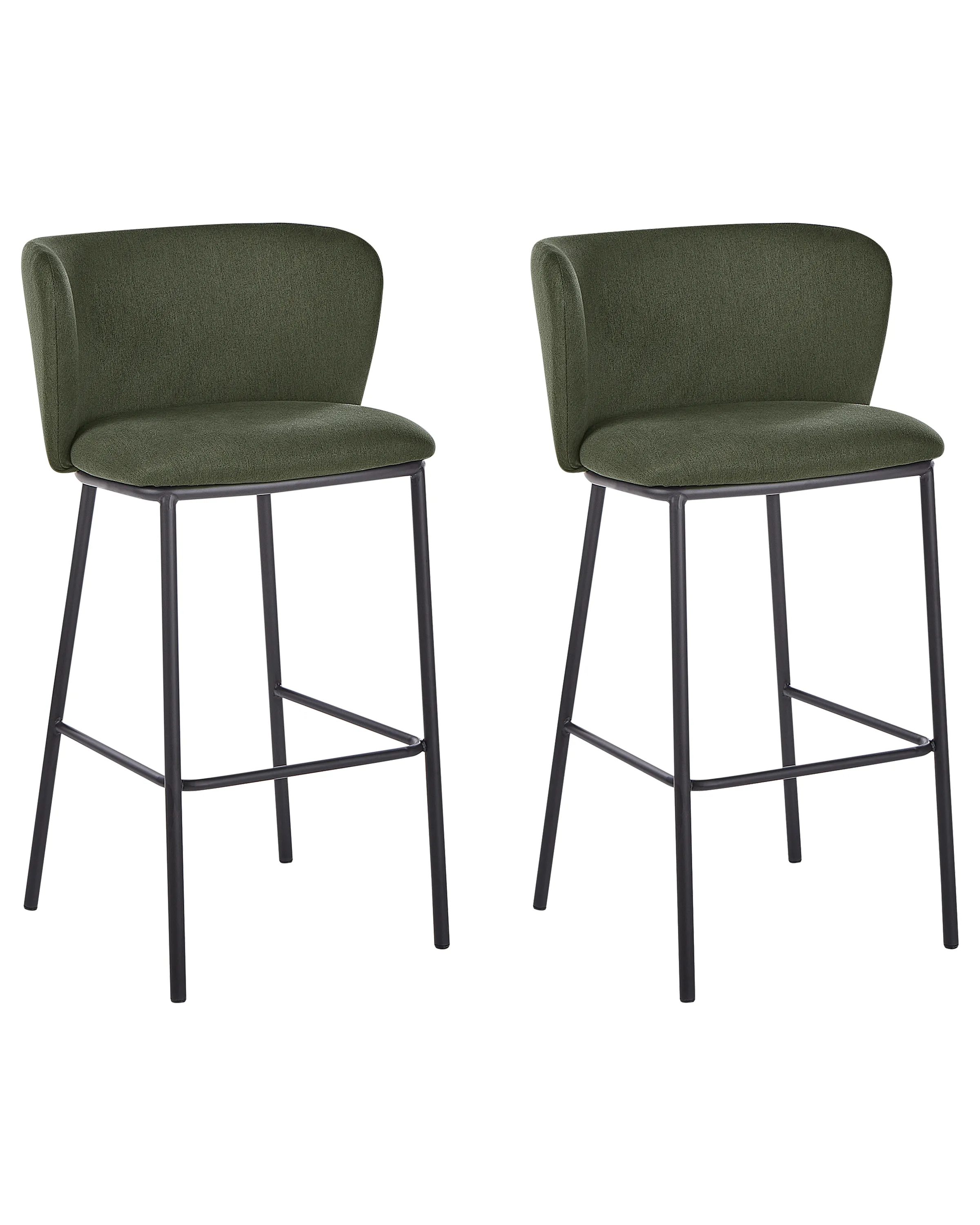 Set van 2 barstoelen MINA Donkergroen