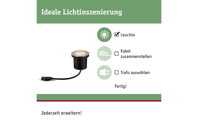 Paulmann Gartenleuchte »Plug & Shine Floor« Warmweiss