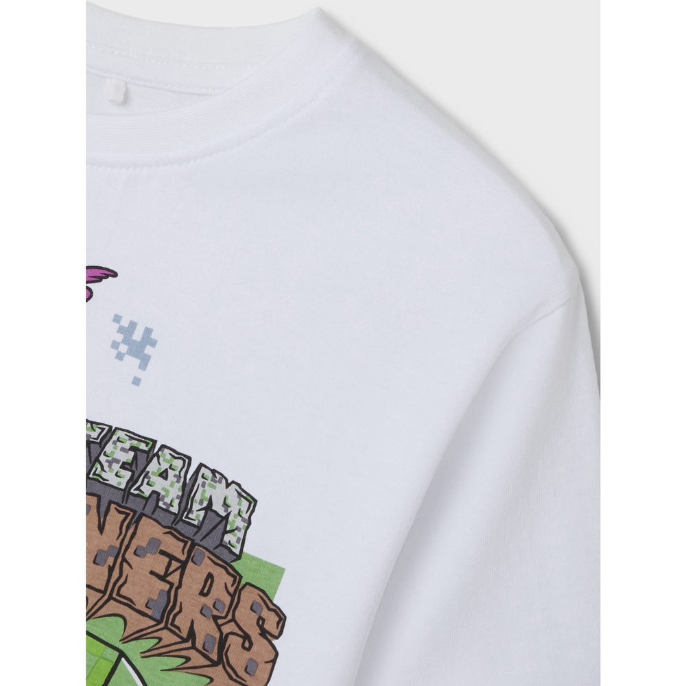 Køb Name It Bright White Nkmjahi Minecraft Nreg Ss Top Noos Bfu