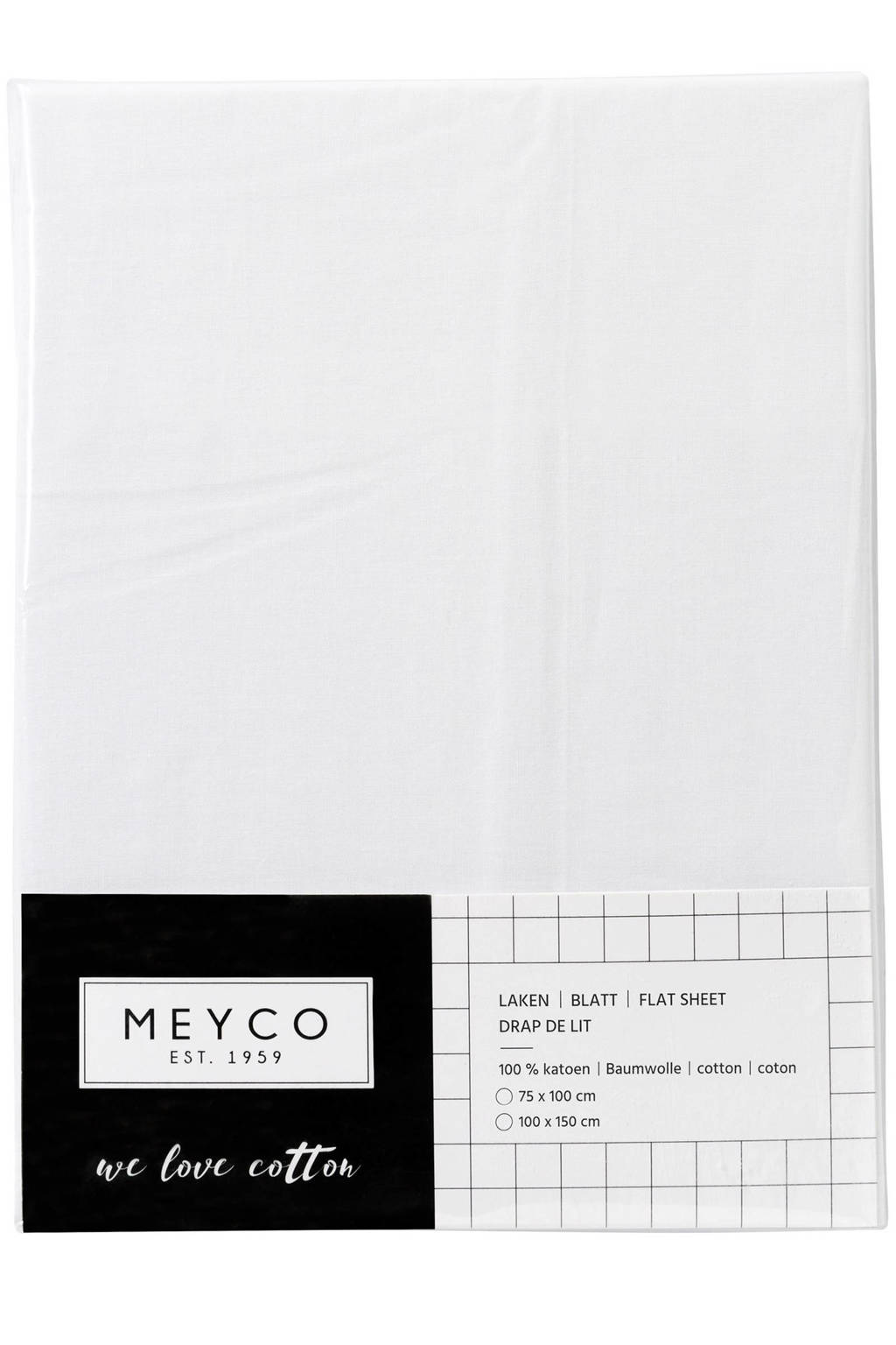 Super fijne fleece dekentjeUni ledikantlaken 100x150 cm wit
