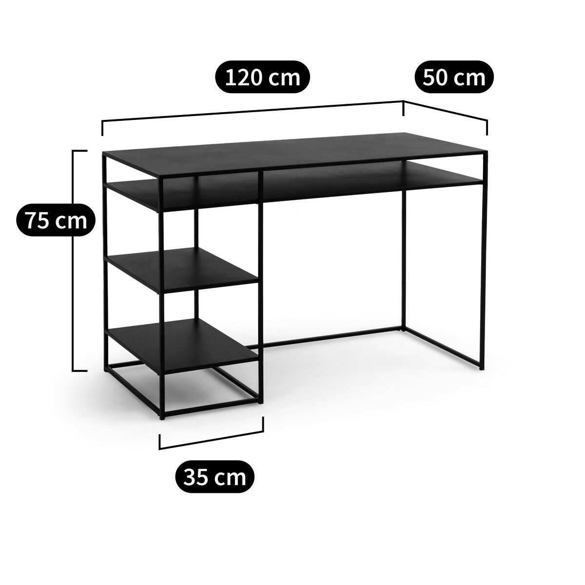 LA REDOUTE INTERIEURS<br>Mesa em aço e metal, Miva