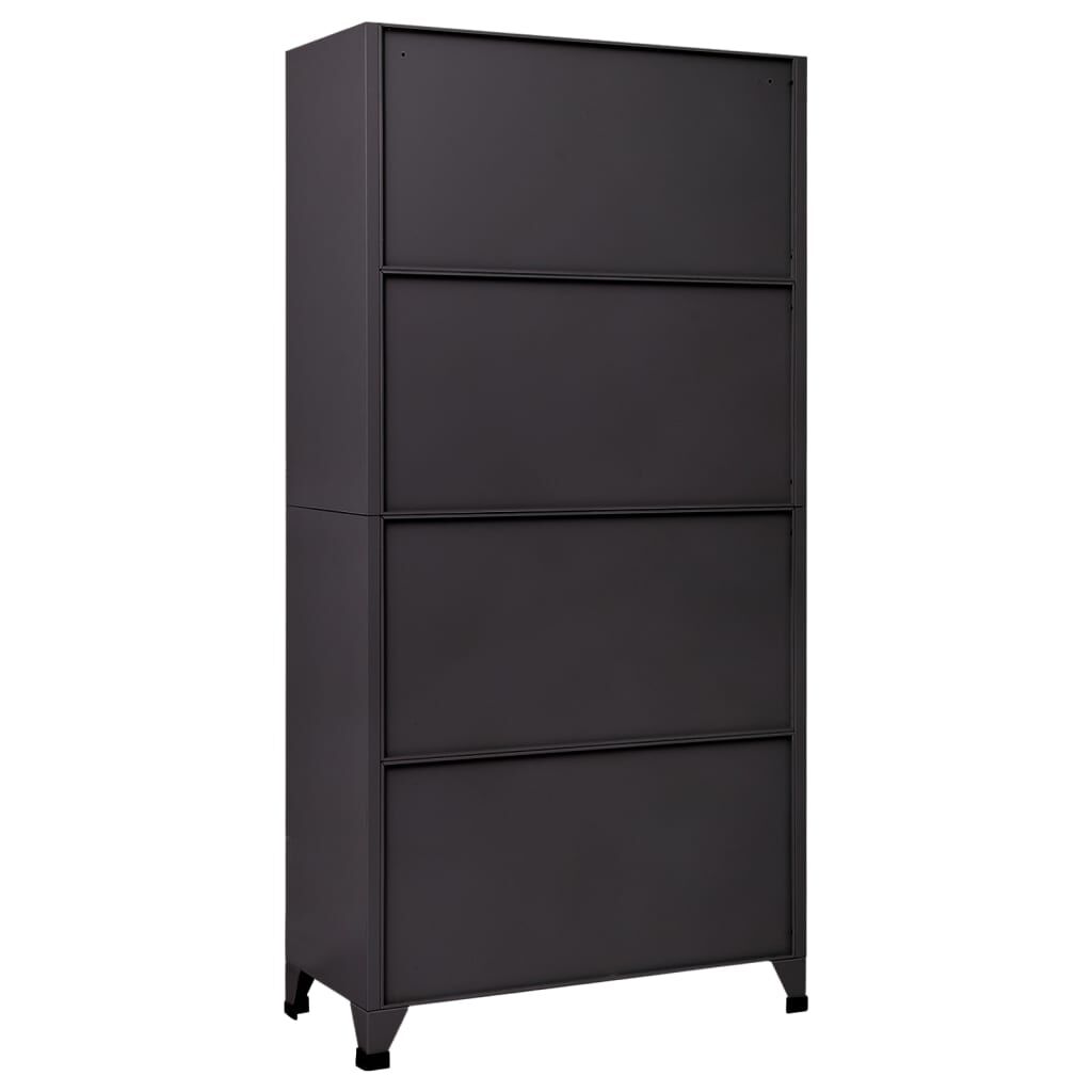 vidaXL Afsluitbare kast antracietrood 90x45x180 cm