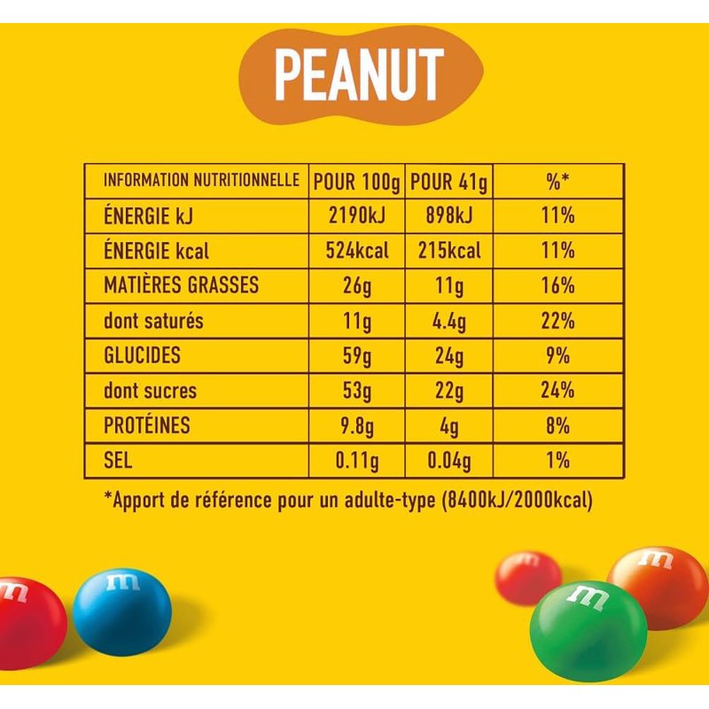 M&M's Peanut - Sachet de 82 g