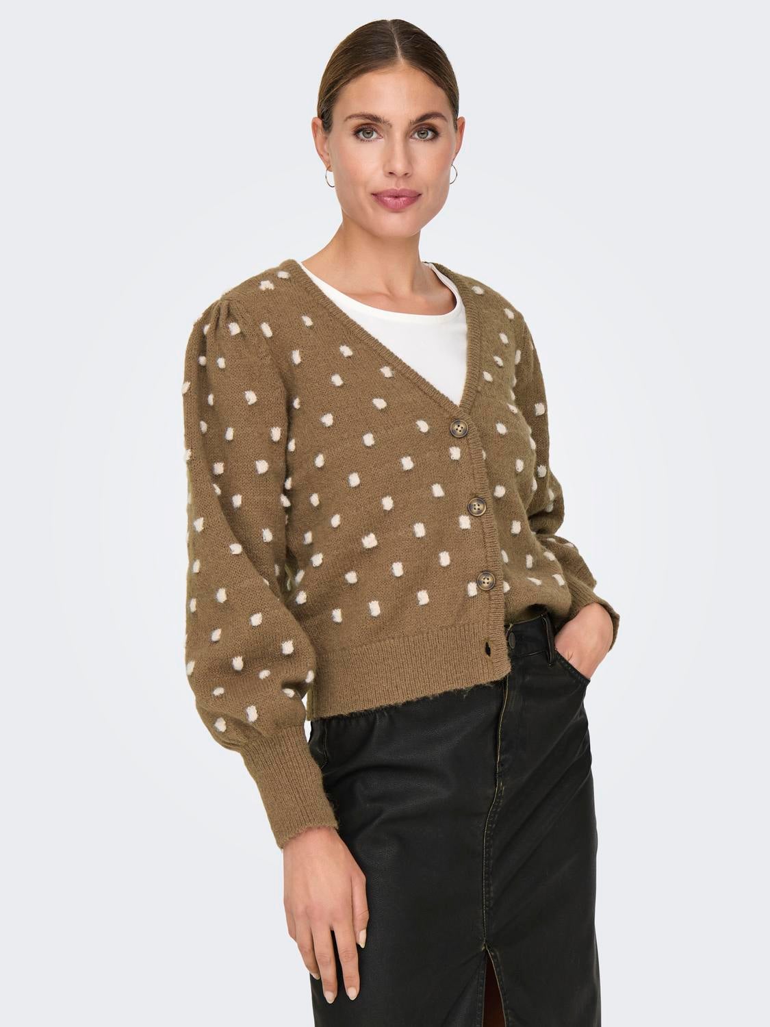 JDYSIGRID Strickjacke Malt Ball