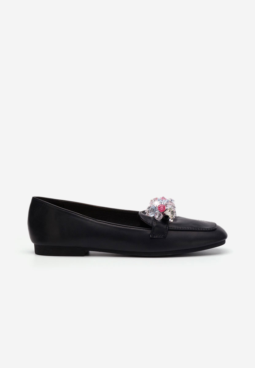 Mocassins élégants femme noirs Anicuta