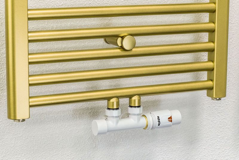 Oppio - Handdoekradiator - Goud - 120x40 cm - 553 Watt