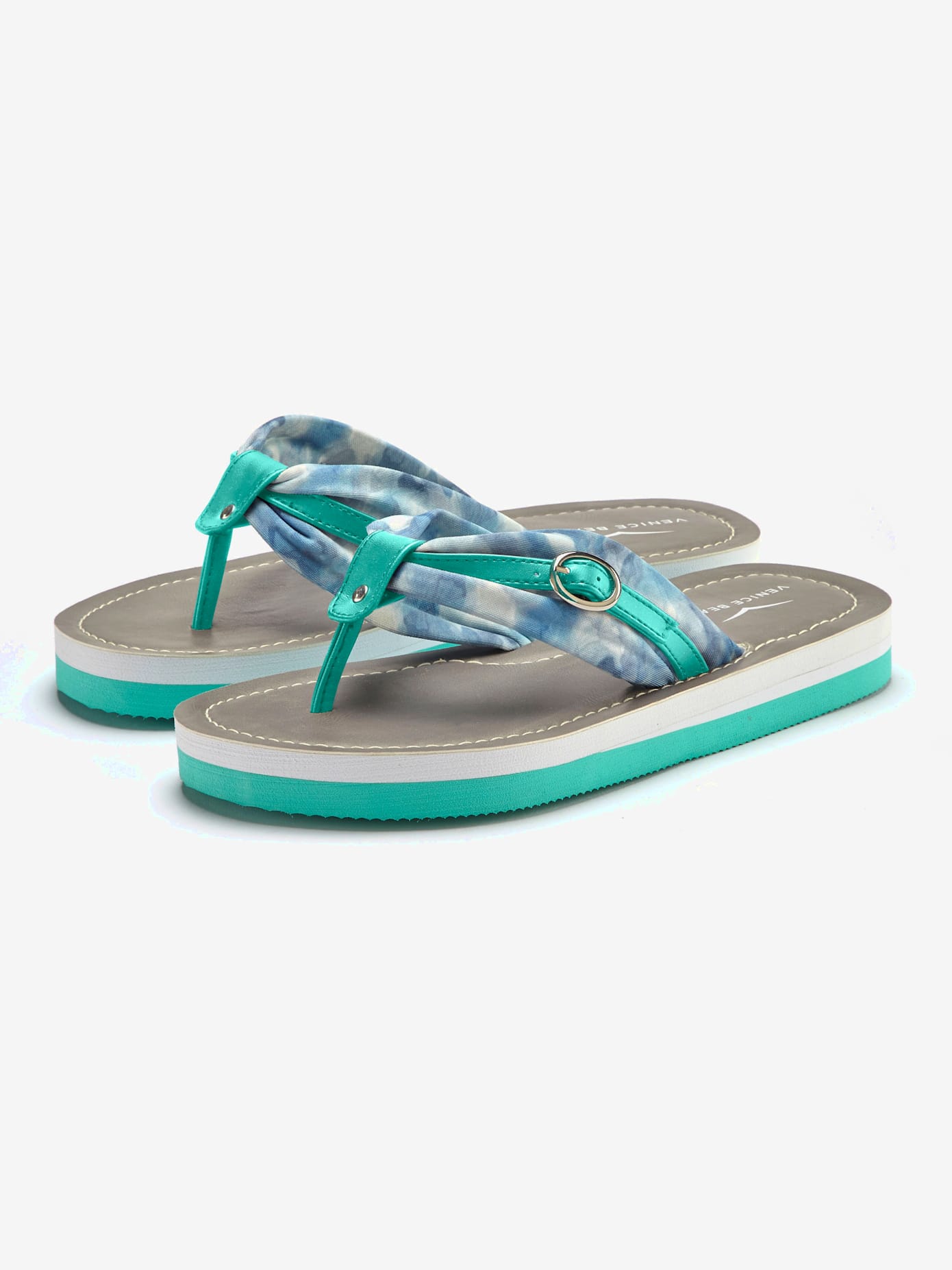 Tongs estivales avec imprimé