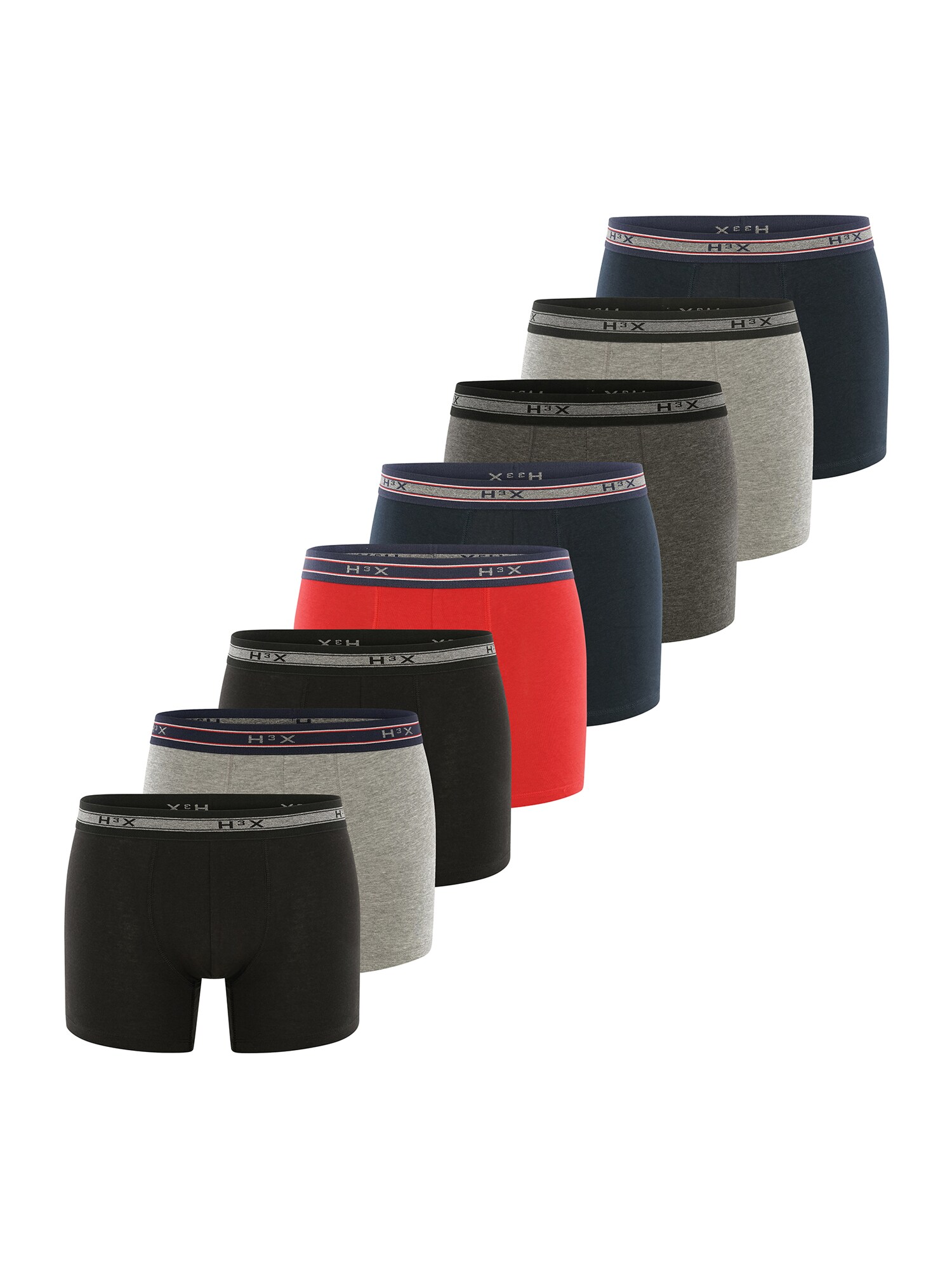 H3X Herren Boxer Retropants 8er Pack