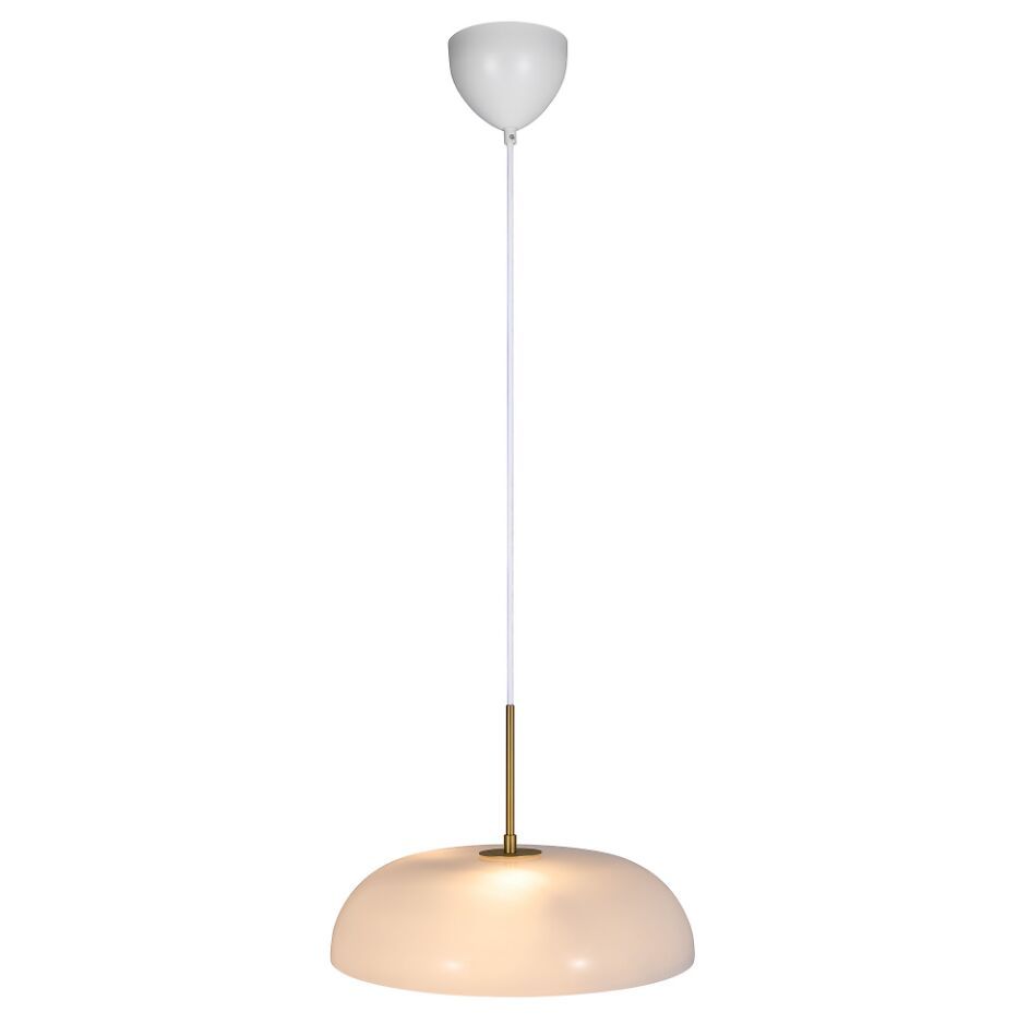 LE_GLOSSY Hängeleuchte weiss - Goldfarbig, Weiss / H: 11.5 cm x D: 40.0 cm