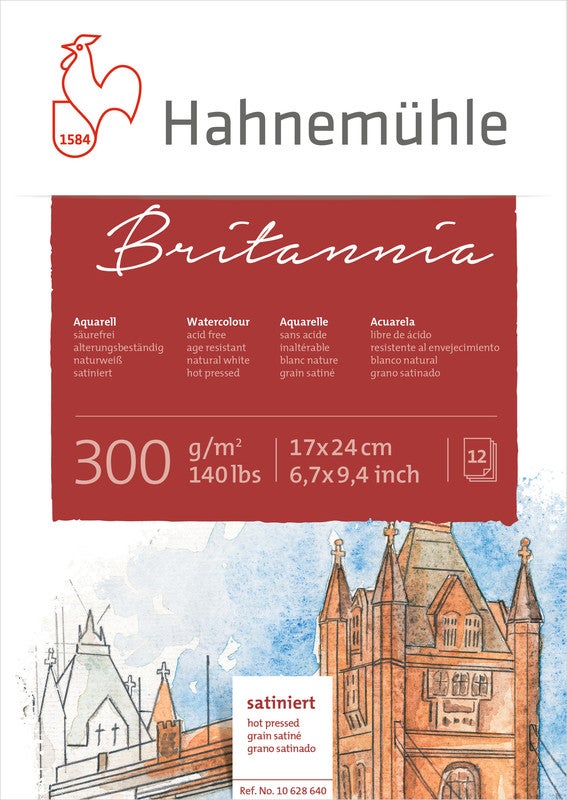 Hahnemühle papier Britannia, 17 x 24 cm, 300 g/m²