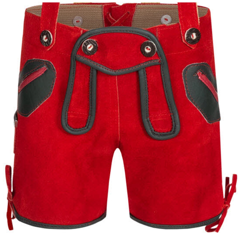 Nübler Kinderlederhose kurz Reddi Rot