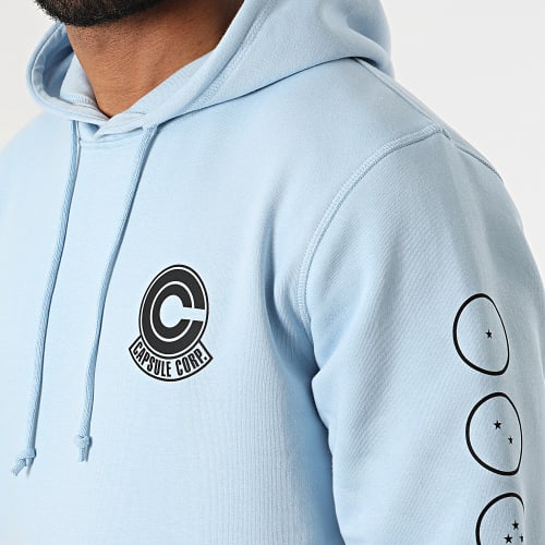 Sweat Capuche Capsule Corp Chest Bleu Ciel Noir
