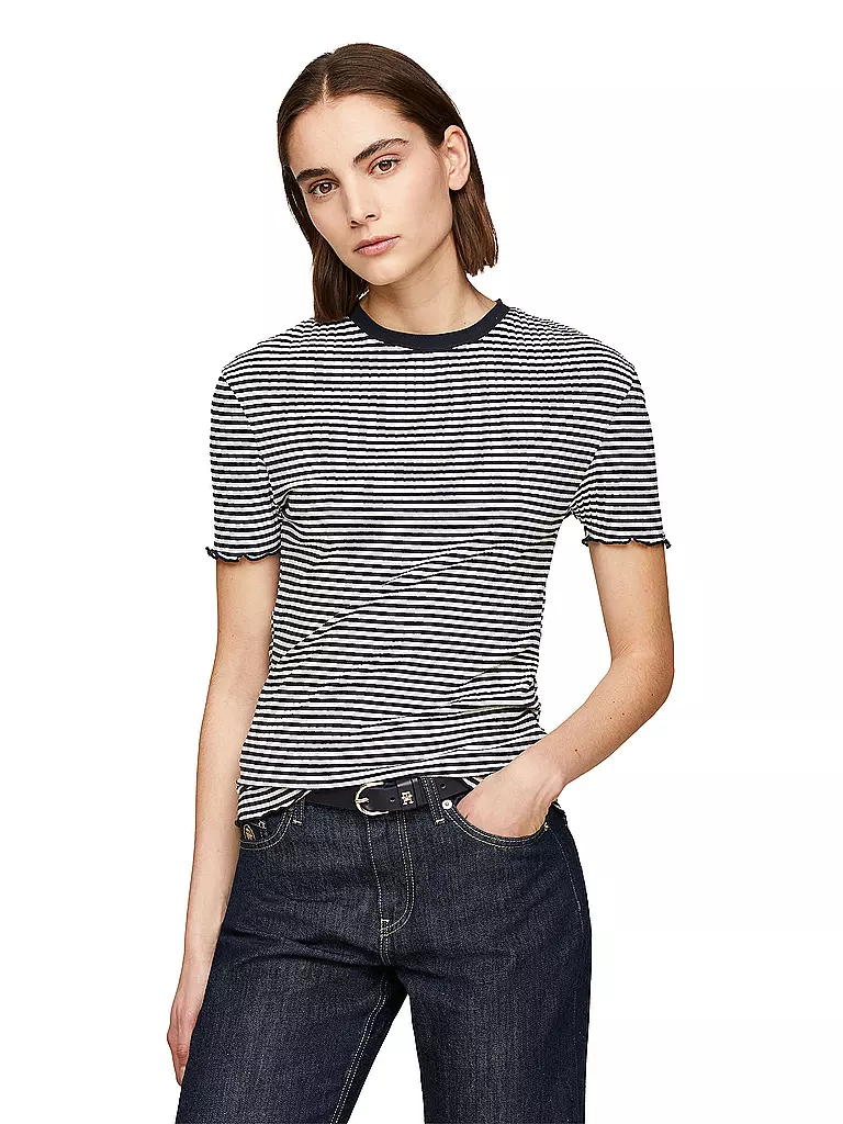 TOMMY HILFIGER T-Shirt Slim Fit dunkelblau