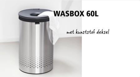 Wasbox, 60 liter, kunststof deksel - Matt Black