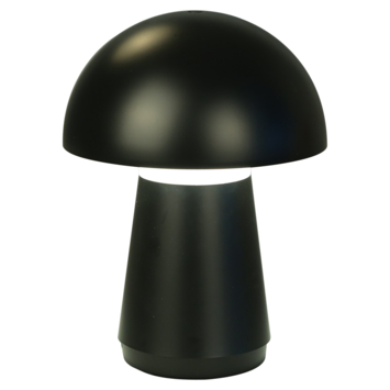 Tafellamp Mush draadloos LED 3W USB oplaadbaar, zwart