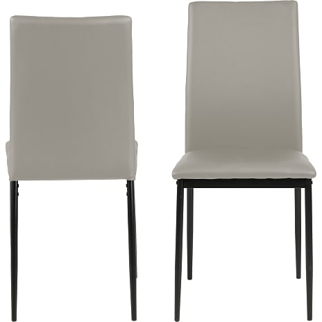 Demina spisebordsstol - grå læderlook