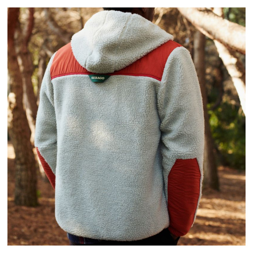 AUBRUN RED WHITE-Veste rembourré pour homme