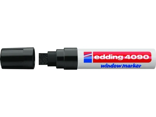 edding 4090 window - Markør - for glas, plade - sort - vandbaseret blæk - 4-15 mm