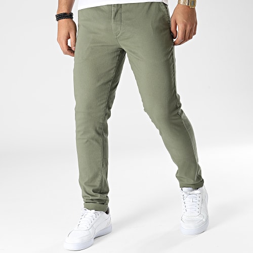 Lot De 2 Pantalons Chino Marco Dave Vert Kaki Noir