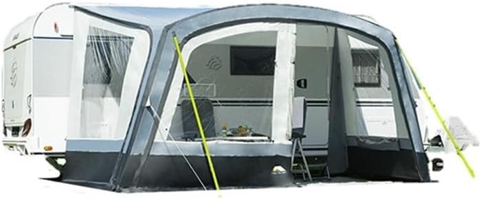 DWT aufblasbares Sonnendach für Wohnwagen - Sunny Air - inkl. 1 x Vorder- und 2 x Seitenwand - 300/400 cm x 250 cm Tiefe - Air-In-System, Breite x Tiefe:300 x 250 cm