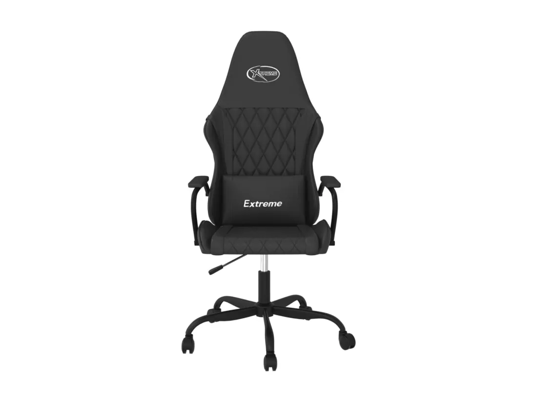 Chaise de jeu de massage noir similicuir