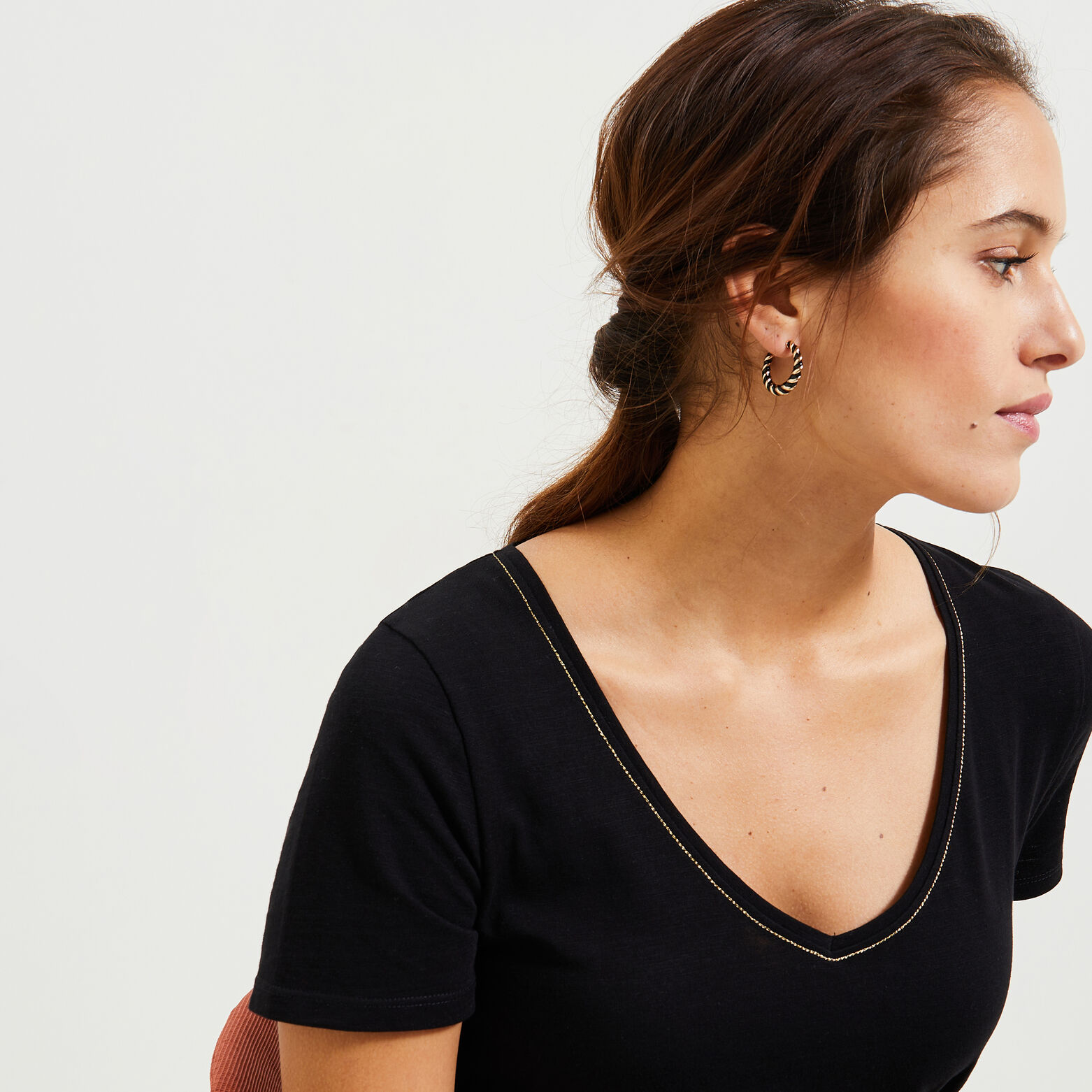 Tshirt col V femme