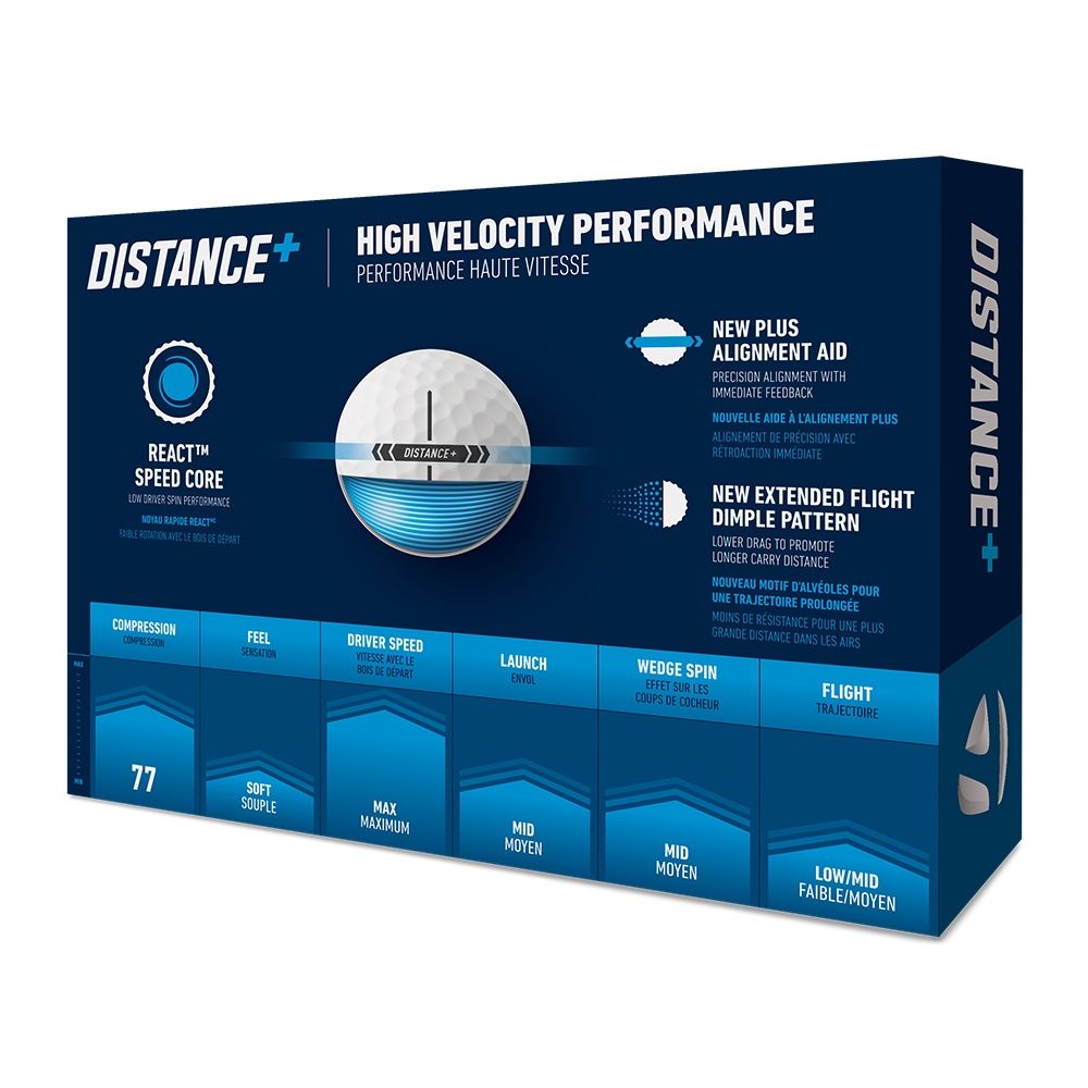 Distance  Golfball Hvit 3 Dusin