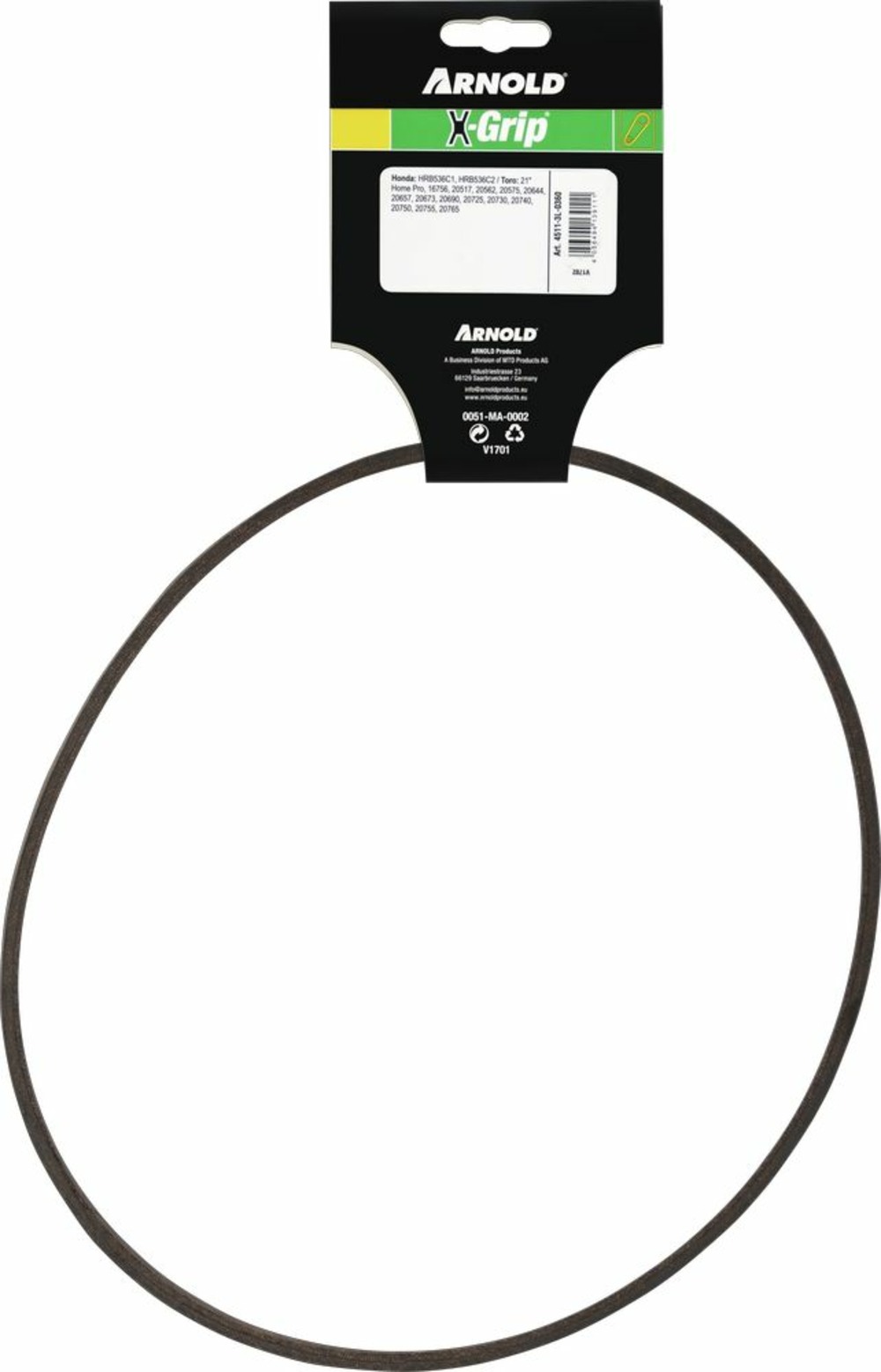 Courroie trapézoïdale x-grip v de type 3l360