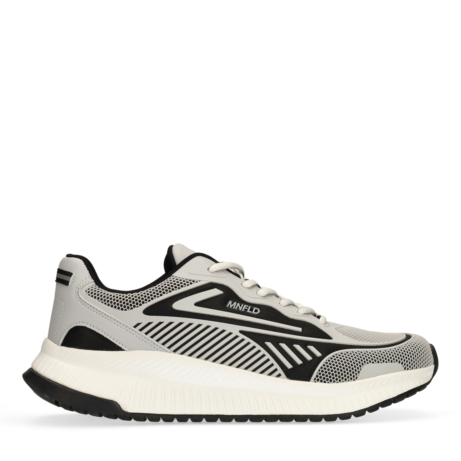 Grijze leren sneakers
