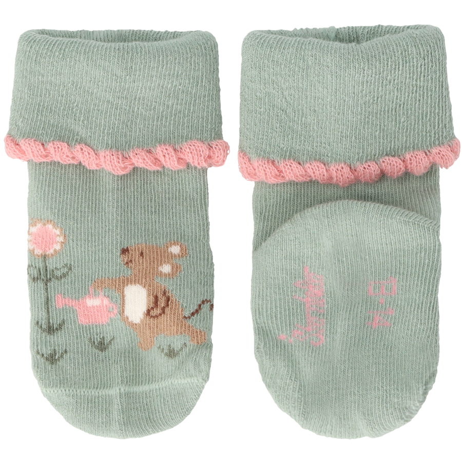 Sterntaler Baby-Söckchen 3er-Pack Maus steingrün