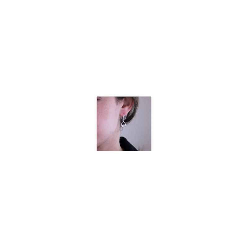 Boucles d'oreilles Tristin Hook - Argenté et Cristal