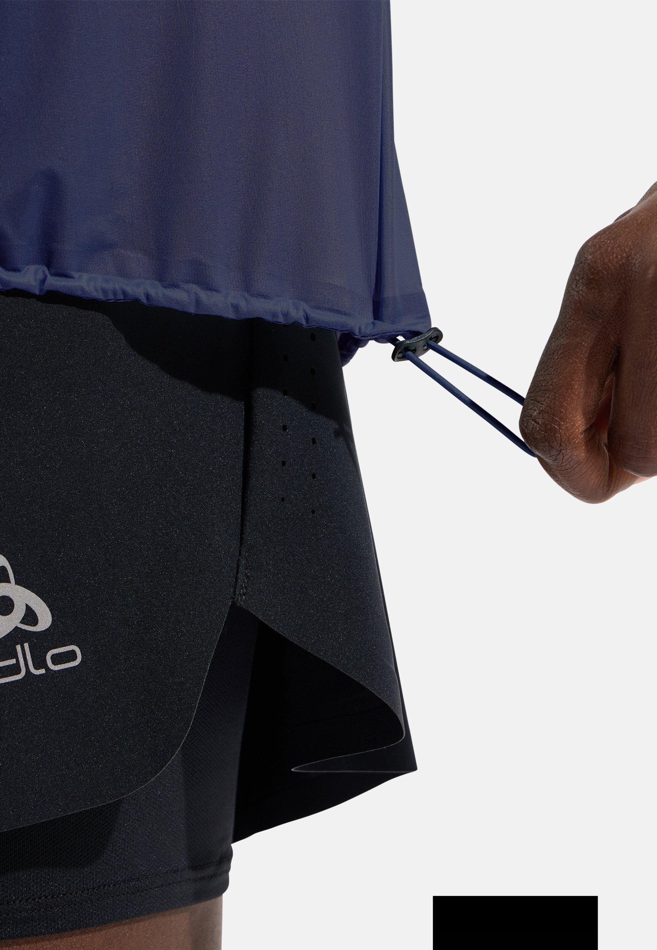 Wasserdichte Zeroweight Dual Dry Performance Knit Laufjacke in eclipse