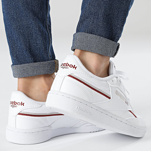Baskets Femme Club C 85 Vegan GW0932 Footwear White Stucco Red Ember