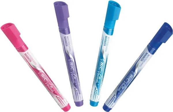 Whiteboardmarker BIC Velleda Pocket blå bred rund spids - (12 stk.)