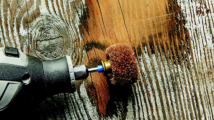 Tampon abrasif de finition haute résistance Dremel 511, 1 x grain 180 + 1 x grain 280