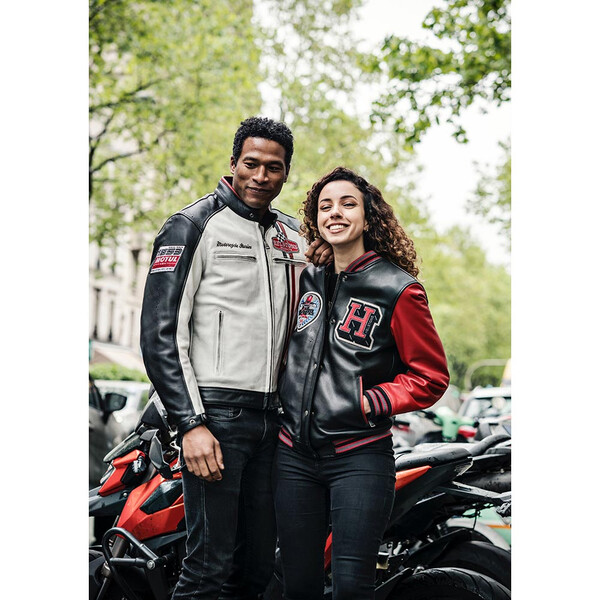 Helstons - Blouson Jay Motul Noir / Blanc