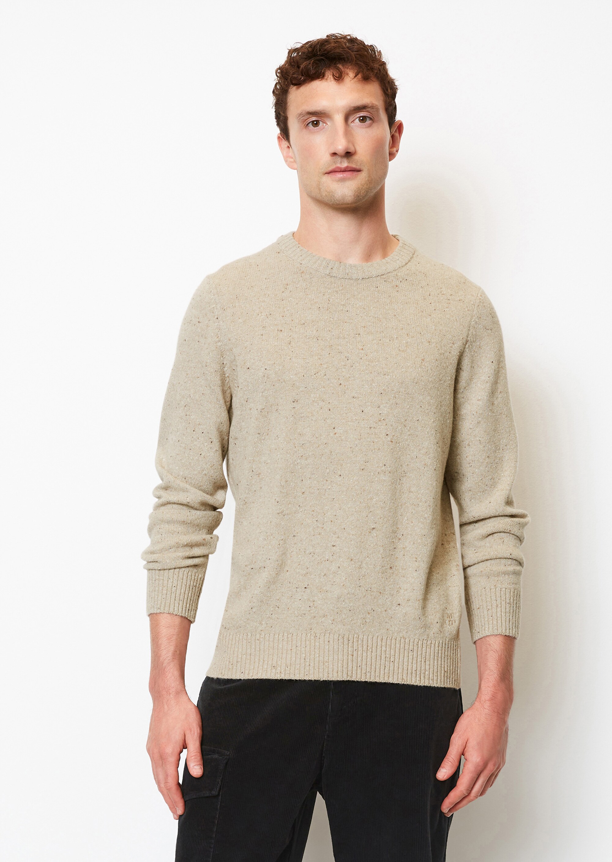 Pullover regular aus gesprenkeltem Tweedgarn